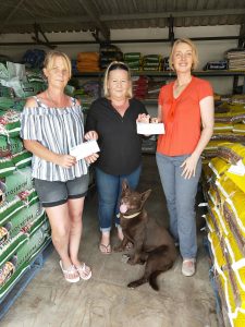 Rebecca from Canungra Hardware with Ree Lister and Caroline Andrew from Canungra Op Shop