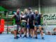 David Torrens with Asiya Hickey, Josh and Cameron Torrens, Kim Townsend from Canungra Muay Thai after the fight.