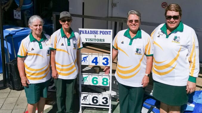 Canungra Ladies Pennant team Donna Rixon, Kerri Weston, Wendy Coleman and Ann Norris. Image supplied.