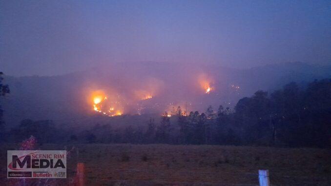 Sarabah fire, day 2. Image supplied.