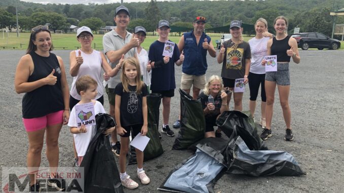 Volunteers cleaning up near Moriarty Park. Image supplied