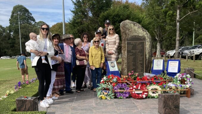 the family of Albert Stone who travelled to the mountain for the formal recognition of the service of their family member, Corporal Albert Stone.