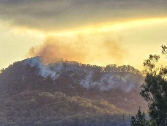 Fire burning at Mount Witheren